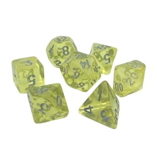 Winzige, klare, mehrseitige polyedrische Würfel, kleine Größe, Acryl-Spielwürfel, tragbare Tischspielwürfel für Rollenspiele von YUGSHNKFC