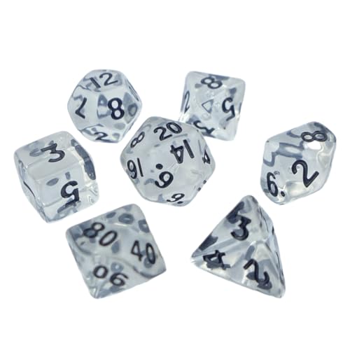 Winzige, klare, mehrseitige polyedrische Würfel, kleine Größe, Acryl-Spielwürfel, tragbare Tischspielwürfel für Rollenspiele Winzige, klare, mehrseitige polyedrische Würfel, kleine Größe, Acryl-Spielwürfel, tragbare Tischspielwürfel für Rollenspiele von YUGSHNKFC
