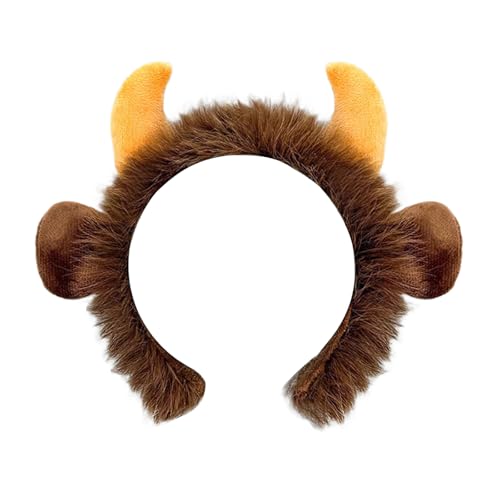 YUGSHNKFC 1/2-teiliges Tier-Yak-Kostüm-Set mit Yaks-Ohren, Stirnband, Yaks-Schwanz, Zubehör für Halloween, Fasching, Party, Requisiten, Geschenke YUGSHNKFC 1/2-teiliges Tier-Yak-Kostüm-Set mit Yaks-Ohren, Stirnband, Yaks-Schwanz, Zubehör für Halloween, Fasching, Party, Requisiten, Geschenke von YUGSHNKFC