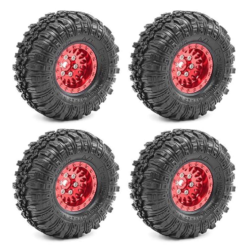 YUGSHNKFC 1/24 Rad Reifen Gummi Radversorgung Für Autospielzeug Fernbedienungssteuerung Crawlers Model Auto Gummi Rad Teile von YUGSHNKFC