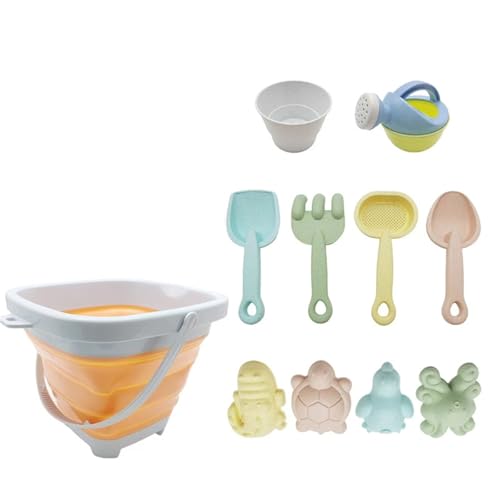 YUGSHNKFC 11pcs Sandset Spielzeug Für Kinder Mit Faltbarem Eimer Gießen Können Schaufel Und Schlangenformen Für Kreativen Strandspaß Schaufeln YUGSHNKFC 11pcs Sandset Spielzeug Für Kinder Mit Faltbarem Eimer Gießen Können Schaufel Und Schlangenformen Für Kreativen Strandspaß Schaufeln von YUGSHNKFC