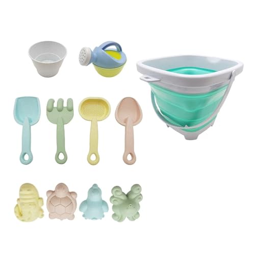 YUGSHNKFC 11pcs Sandset Spielzeug Für Kinder Mit Faltbarem Eimer Gießen Können Schaufel Und Schlangenformen Für Kreativen Strandspaß Schaufeln YUGSHNKFC 11pcs Sandset Spielzeug Für Kinder Mit Faltbarem Eimer Gießen Können Schaufel Und Schlangenformen Für Kreativen Strandspaß Schaufeln von YUGSHNKFC