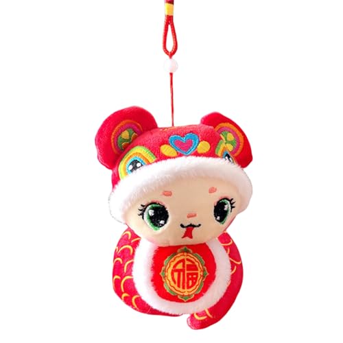 YUGSHNKFC 2025 Zodiacs Schlangenjahr Maskottchen Plüschspielzeug Gefülltes Spielzeug Schlange Maskottchen Anhänger Keychain Neujahrsfeierndekorationen von YUGSHNKFC