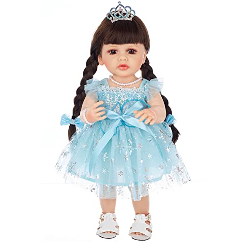 YUGSHNKFC 21 Wiedergeborene Kleinkind Girl Weiches Silikon Wie Mit Langem Realistischem Puppenkind Schlafspielzeug YUGSHNKFC 21 Wiedergeborene Kleinkind Girl Weiches Silikon Wie Mit Langem Realistischem Puppenkind Schlafspielzeug von YUGSHNKFC