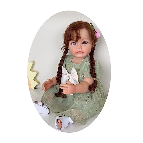 YUGSHNKFC 22-Zoll Wiedergeborene Baby Mädchen Süße 22inch Kleinkind Realistische Ganzkörper Silicon Langes Haar Babys Spielzeug Geschenk YUGSHNKFC 22-Zoll Wiedergeborene Baby Mädchen Süße 22inch Kleinkind Realistische Ganzkörper Silicon Langes Haar Babys Spielzeug Geschenk von YUGSHNKFC
