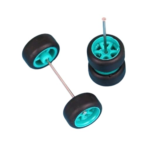 YUGSHNKFC 4pcs Gummi Reifen Stempel Auto Ersatzreifen Und Achsenstangen Für 1/64 Fernbedienungsmodelle YUGSHNKFC 4pcs Gummi Reifen Stempel Auto Ersatzreifen Und Achsenstangen Für 1/64 Fernbedienungsmodelle von YUGSHNKFC