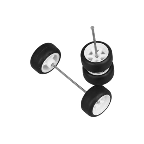 YUGSHNKFC 4pcs Gummi Reifen Stempel Auto Ersatzreifen Und Achsenstangen Für 1/64 Fernbedienungsmodelle YUGSHNKFC 4pcs Gummi Reifen Stempel Auto Ersatzreifen Und Achsenstangen Für 1/64 Fernbedienungsmodelle von YUGSHNKFC