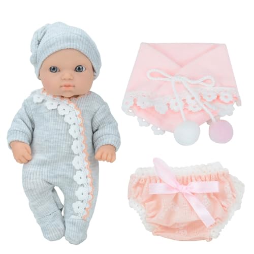 YUGSHNKFC 8 Wie Wiedergeborene Puppenspielzeugfigur Interaktive Babypuppe Mit Kleidersimulationspuppe Die Mit Offenen Augen Real Aussieht YUGSHNKFC 8 Wie Wiedergeborene Puppenspielzeugfigur Interaktive Babypuppe Mit Kleidersimulationspuppe Die Mit Offenen Augen Real Aussieht von YUGSHNKFC