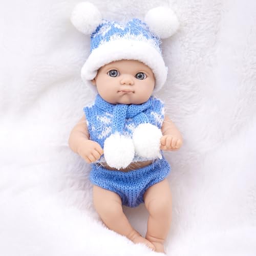 YUGSHNKFC 8inch Neugeborene Mädchen Babypuppen In Vinyls Perfekt Für Eltern Kind Interaktion 8 Zoll Kinderfreundlichkeit Realistisches Mädchen von YUGSHNKFC