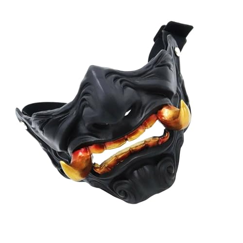 YUGSHNKFC Animes Cosplays Oni Gesichtsbedeckung Belüftetes Design Schnell Einstellbares Theatereigenschaften Für Festivals Und Themenveranstaltungen Animes Event Kostümzubehör von YUGSHNKFC
