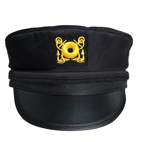 YUGSHNKFC Captain Yacht Hut Erwachsene Navy Marine Hut für Halloween Kostüm Zubehör Boote Skipper von YUGSHNKFC