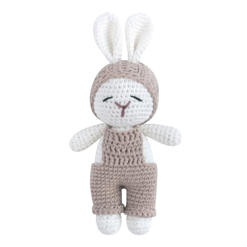 YUGSHNKFC Cartoon Kaninchen Rasseln Spielzeug Schöne Kaninchenform Häkelrasselfotografie Spielzeug Kleinkind Kinder Beschwichtigung Schlafgeschenk von YUGSHNKFC