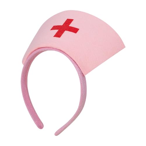 YUGSHNKFC Cosplay Krankenschwester Hut Stirnbänder Bequeme Cosplay Kopfbedeckung Lustige Krankenschwester Stirnbänder für Halloween und Themenfeiern von YUGSHNKFC