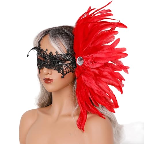YUGSHNKFC Damen-Maskeraden, Venezianer, Halloween, Karneval, Party, Tanz, Abschlussball, Halbgesichtsmaskeraden von YUGSHNKFC
