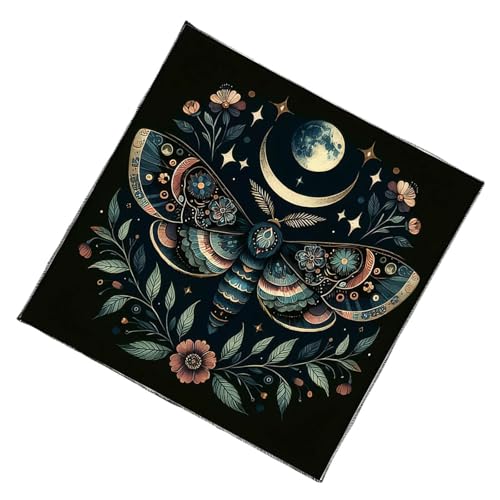 YUGSHNKFC Divinationen Tischdecke Schmetterling Astrologie Tarotkarte Tischdecke Altars Stoff Göttlichkeit Brettspiel Accessoire von YUGSHNKFC