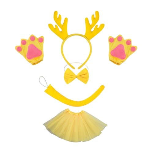 YUGSHNKFC Drachen-Kostüm-Set, Drachenohren, Stirnband, Schwanz, Fliege, Handschuhe, Tutus, Rock für Kinder, Mädchen, Halloween, Weihnachten, Tier, Cosplay YUGSHNKFC Drachen-Kostüm-Set, Drachenohren, Stirnband, Schwanz, Fliege, Handschuhe, Tutus, Rock für Kinder, Mädchen, Halloween, Weihnachten, Tier, Cosplay von YUGSHNKFC