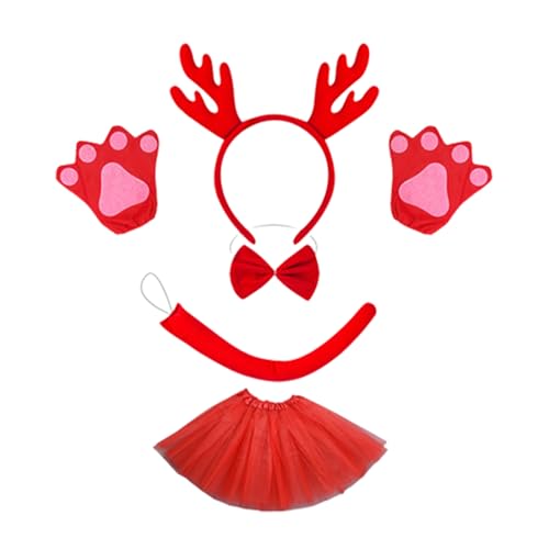 YUGSHNKFC Drachen-Kostüm-Set, Drachenohren, Stirnband, Schwanz, Fliege, Handschuhe, Tutus, Rock für Kinder, Mädchen, Halloween, Weihnachten, Tier, Cosplay YUGSHNKFC Drachen-Kostüm-Set, Drachenohren, Stirnband, Schwanz, Fliege, Handschuhe, Tutus, Rock für Kinder, Mädchen, Halloween, Weihnachten, Tier, Cosplay von YUGSHNKFC
