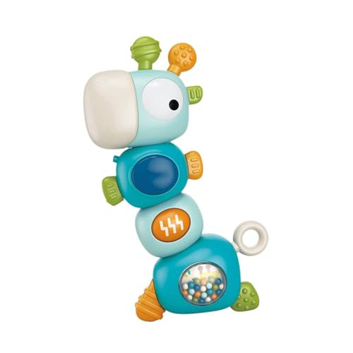 YUGSHNKFC Elektrische Giraffe Baby Zahnen Rasseln Spielzeug Für Kleinkind Mit Farbenfrohen Perlen Und Geräuschen Lightup Rassel Für Neugeborene Baby Rasselspielzeug von YUGSHNKFC