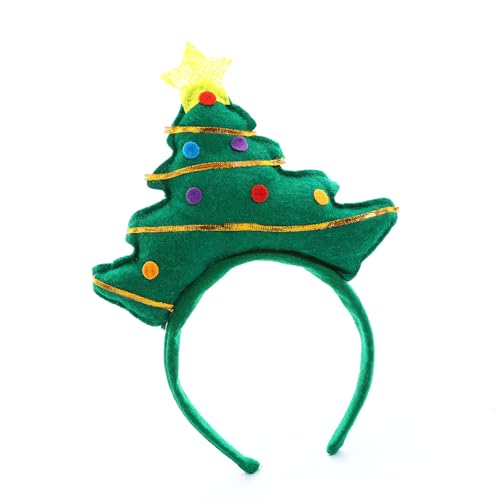 YUGSHNKFC Festival Fabric Hairband Weihnachtsbaumdekoration Mode Haarzubehör Für Kinder Erwachsene Urlaubsveranstaltung Und Kostüme Weihnachtshaarzubehör von YUGSHNKFC