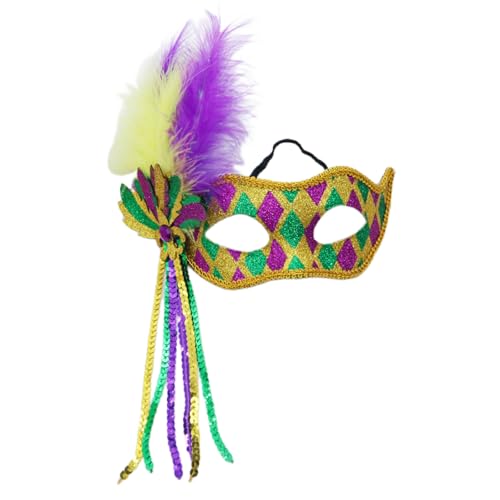 YUGSHNKFC Festivalmaske Performances Maske Kostümprops Halbe Gesichtsmaske Für Halloween Carnivals Maske Masquerade Party Hochzeitsmaske von YUGSHNKFC