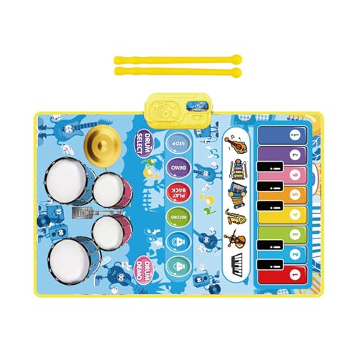 YUGSHNKFC Floor Piano Matte Für Kinder Mit Eingebauten Drum Sounds Interaktives Musikspielzeug Für Frühes Lernen Und Aktives Spielen YUGSHNKFC Floor Piano Matte Für Kinder Mit Eingebauten Drum Sounds Interaktives Musikspielzeug Für Frühes Lernen Und Aktives Spielen von YUGSHNKFC