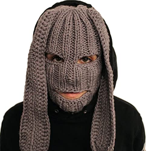 YUGSHNKFC Frauen Gestrickt Schöne Kaninchen Ohrhut Pilling Resistent New Year Party Kopfschmuck Ohrflaps Weibliche Hutparty Kostüm von YUGSHNKFC