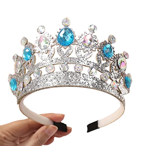 YUGSHNKFC Geburtstagskristallstirnband Für Prinzessin Krone Für Frauen Glitzer Haop Haopous Kostümparty Foto P. von YUGSHNKFC