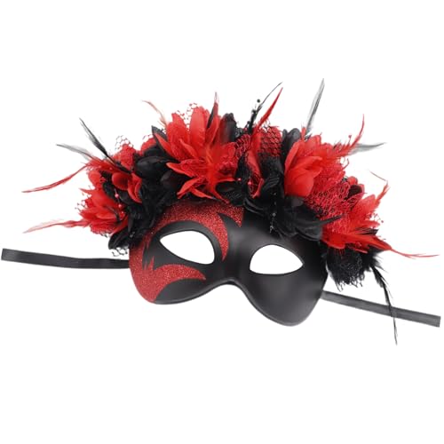 YUGSHNKFC Gefiederte Maskerade Halbgesichtsmaskerade Augen Halloween Augenbekleidung für Frauen Hochzeit Halloween Maskerade von YUGSHNKFC