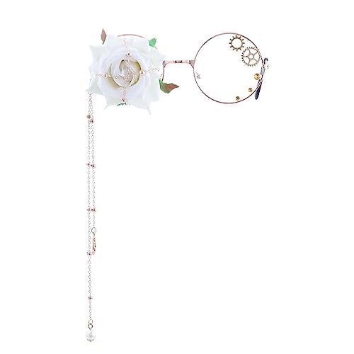 YUGSHNKFC Gotische Brille, Cosplay-Kostüm, Zubehör für Mädchen, Cosplay, mit Zahnrädern, Rose, Anime-Cosplay-Brille, Y2K-girl YUGSHNKFC Gotische Brille, Cosplay-Kostüm, Zubehör für Mädchen, Cosplay, mit Zahnrädern, Rose, Anime-Cosplay-Brille, Y2K-girl von YUGSHNKFC