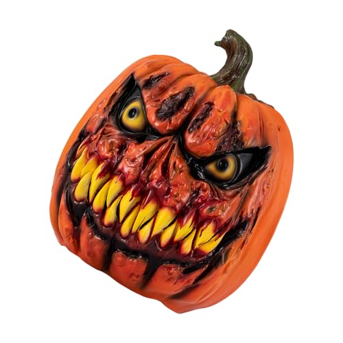 YUGSHNKFC Gruseliger Kürbis Kopfbedeckung Halloween Kürbis Vollkopf Kürbis für Frauen Mann Cosplay Halloween Dekoration YUGSHNKFC Gruseliger Kürbis Kopfbedeckung Halloween Kürbis Vollkopf Kürbis für Frauen Mann Cosplay Halloween Dekoration von YUGSHNKFC