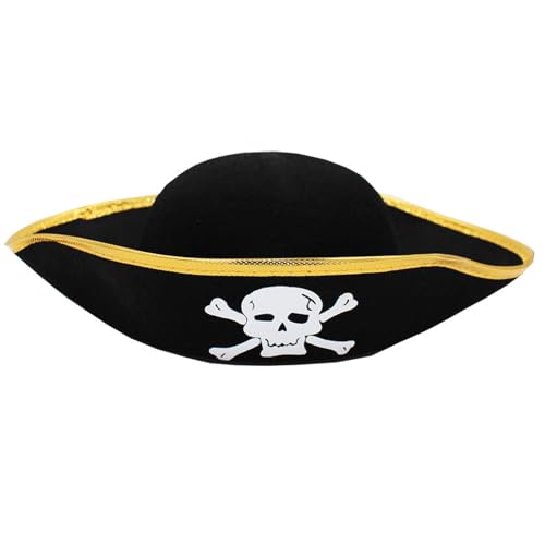 YUGSHNKFC Halloween Dreisporn Hut Zarte schwarze Dreisporn Hüte Freibeuter Kostüm Hut Erwachsene Cosplay Kostüm Pirat Dreisporn Hüte YUGSHNKFC Halloween Dreisporn Hut Zarte schwarze Dreisporn Hüte Freibeuter Kostüm Hut Erwachsene Cosplay Kostüm Pirat Dreisporn Hüte von YUGSHNKFC