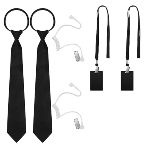 YUGSHNKFC Halloween-Geheimagent-Kostüm mit Ohrmuschel-Krawatte und schwarzer Brille für Erwachsene und Kinder, Rollenspiel, Halloween-Kostüm, für Veranstaltungen YUGSHNKFC Halloween-Geheimagent-Kostüm mit Ohrmuschel-Krawatte und schwarzer Brille für Erwachsene und Kinder, Rollenspiel, Halloween-Kostüm, für Veranstaltungen von YUGSHNKFC