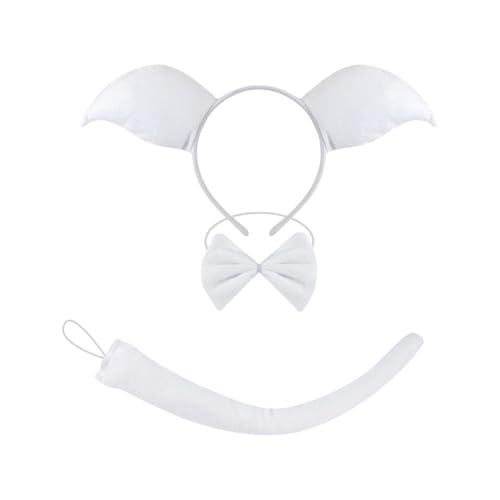 YUGSHNKFC Halloween-Tier-Outfit, Schweinekostüm, Zubehör mit Stirnband, Schwanz, Nase, Fliege, Rock für Kinder, Erwachsene, Halloween, Geburtstag, Erwachsene und Kinder YUGSHNKFC Halloween-Tier-Outfit, Schweinekostüm, Zubehör mit Stirnband, Schwanz, Nase, Fliege, Rock für Kinder, Erwachsene, Halloween, Geburtstag, Erwachsene und Kinder von YUGSHNKFC