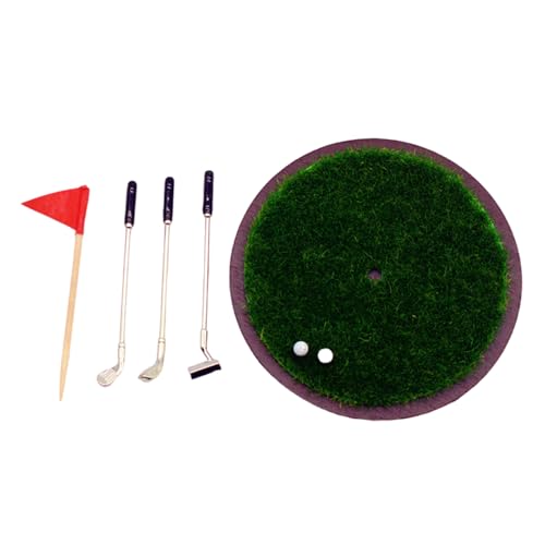 YUGSHNKFC Handwerksminiatur Golfplatz Modell Mit Grasfigur Für Puppenhaus Szenendekoration Display Accessoires Trainingskits von YUGSHNKFC