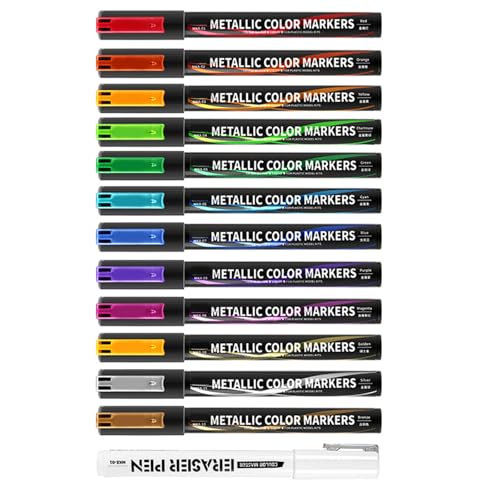 YUGSHNKFC Helle Farbkastenstifte Metallic Marker Pinselstift Für Langlebige Modelloberflächen Kratzerreparaturwerkzeug von YUGSHNKFC