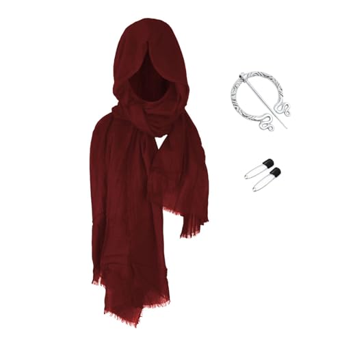 YUGSHNKFC Herren Renaissances-Kostüm Halloween Mittelalter Pirat Halbschulter Umhang Schal Wikinger Kostüm Zubehör Set für Cosplay Mittelalter Piraten Halbschulter Umhang Schal YUGSHNKFC Herren Renaissances-Kostüm Halloween Mittelalter Pirat Halbschulter Umhang Schal Wikinger Kostüm Zubehör Set für Cosplay Mittelalter Piraten Halbschulter Umhang Schal von YUGSHNKFC