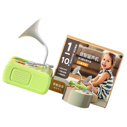 YUGSHNKFC Interaktives Kleinkind Phonograph Music Player Spielzeug Mit 96 Lernkarten Frühes Bildungsschichtenerzählmaschinen Spaßgeschenk von YUGSHNKFC