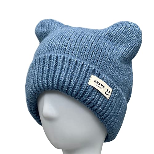 YUGSHNKFC Katze Ohr Mütze Little Teufel Häkelte Gestrickte Schädel YUGSHNKFC Katze Ohr Mütze Little Teufel Häkelte Gestrickte Schädel von YUGSHNKFC