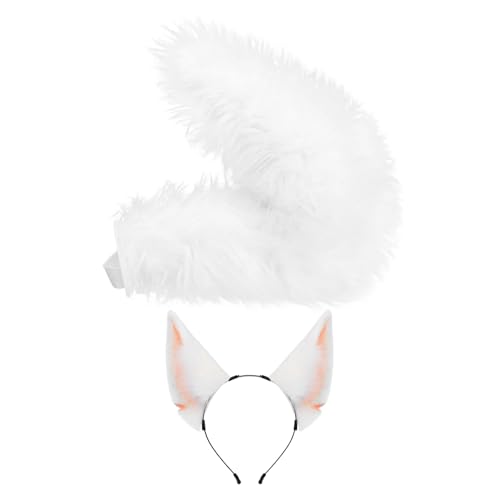 YUGSHNKFC Katzenohren und Wolfsfüchse, Tierschwanz, Halloween, Cosplay, Kostüm, Kunstfell, Haarspange, Kopfschmuck mit Füchsen, Katzenschwanz, Geschenke YUGSHNKFC Katzenohren und Wolfsfüchse, Tierschwanz, Halloween, Cosplay, Kostüm, Kunstfell, Haarspange, Kopfschmuck mit Füchsen, Katzenschwanz, Geschenke von YUGSHNKFC