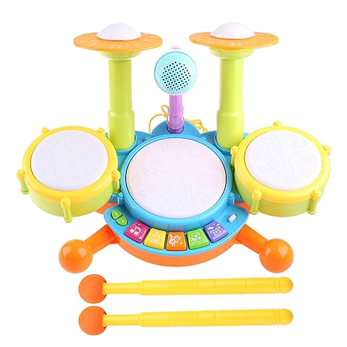 YUGSHNKFC Kids Drum Set Musical Instrument Drum Set Für Kleinkinder 1-3 Bildungsspielzeug Arbeiten Mikrofon Für Babys YUGSHNKFC Kids Drum Set Musical Instrument Drum Set Für Kleinkinder 1-3 Bildungsspielzeug Arbeiten Mikrofon Für Babys von YUGSHNKFC