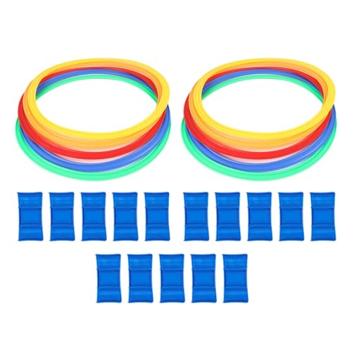 YUGSHNKFC Kids Hopscotching Hoop Game Motor Skill Trainingsausrüstung Mit Anschlüssen Und 10 Propcs Ringe Für Die Sportaktivität von YUGSHNKFC