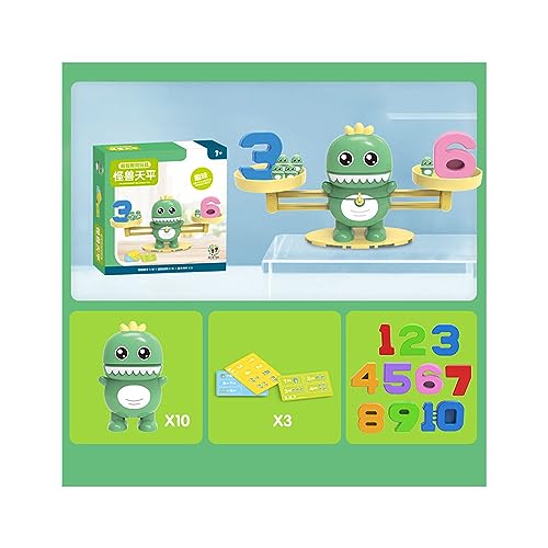 YUGSHNKFC Kinder Für Kreatives Gleichgewicht Mathematikspiel Pädagogik Spielzeug Balance Scale Mit Anzahl Und Tieren Muster Tragbarer Bildungsbereich T von YUGSHNKFC