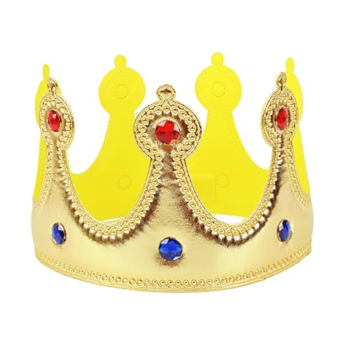 YUGSHNKFC Königskönig Prinz Kronen und Diademe voller runder Geburtstag Party Hüte Mittelalter Kostüm Zubehör für Abschlussball Halloween YUGSHNKFC Königskönig Prinz Kronen und Diademe voller runder Geburtstag Party Hüte Mittelalter Kostüm Zubehör für Abschlussball Halloween von YUGSHNKFC