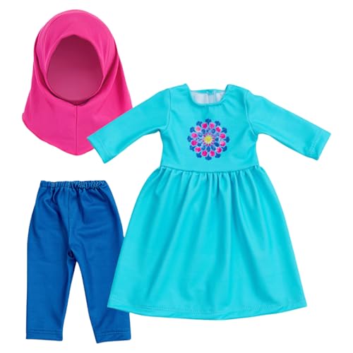 YUGSHNKFC Kreative Muslime Hosen Pyjama Bunte Hijab Für 18 Zoll Mädchen Puppen Outfit Girl Puppen Freizeitkleidung Accessoires YUGSHNKFC Kreative Muslime Hosen Pyjama Bunte Hijab Für 18 Zoll Mädchen Puppen Outfit Girl Puppen Freizeitkleidung Accessoires von YUGSHNKFC