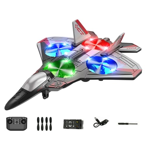 YUGSHNKFC LED Light Foam Fernbedienung Flugzeug Flugzeugkämpfer Design Ideal Für Kinder Von 8 Bis 13 Außenspielzeugen Und Geschenke von YUGSHNKFC