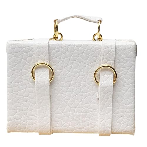 YUGSHNKFC Leder Koffer Mode Miniatur Spielzeug Trunk Schöne Kleine Kupplungsschmuckschachtel Für Puppenhandtaschen von YUGSHNKFC