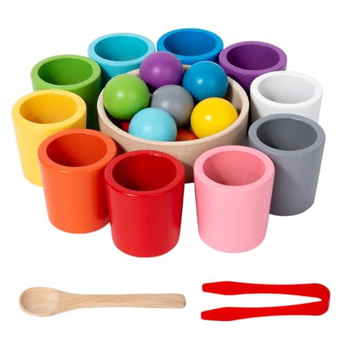 YUGSHNKFC Lustige Holzfarbensortierbecher Und Bälle Spielzeug Zur Entwicklung Von Kindern Handaugenkoordination Und Logische Denkfähigkeit YUGSHNKFC Lustige Holzfarbensortierbecher Und Bälle Spielzeug Zur Entwicklung Von Kindern Handaugenkoordination Und Logische Denkfähigkeit von YUGSHNKFC