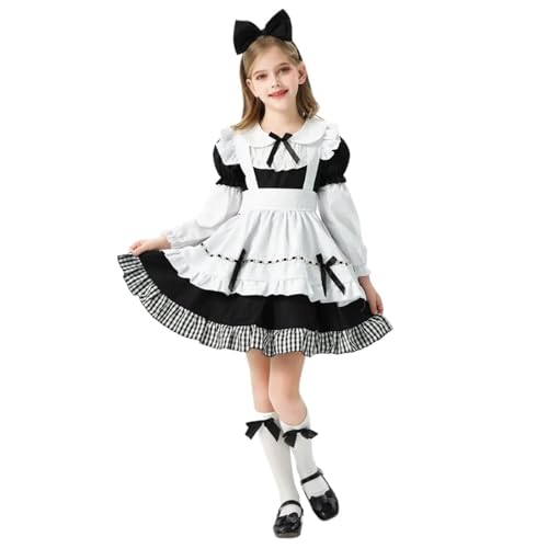 YUGSHNKFC Mädchen Prinzessin Kostümkleid Für Party Dress Up Halloween Geburtstag Cosplay Mit Passenden Kopfschürzezubehör YUGSHNKFC Mädchen Prinzessin Kostümkleid Für Party Dress Up Halloween Geburtstag Cosplay Mit Passenden Kopfschürzezubehör von YUGSHNKFC