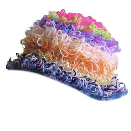 YUGSHNKFC Mädchen-Strick-Fischerhut, Foto-Regenbogen-Hut, Kostüm, handgewebte Strickmütze, Zubehör YUGSHNKFC Mädchen-Strick-Fischerhut, Foto-Regenbogen-Hut, Kostüm, handgewebte Strickmütze, Zubehör von YUGSHNKFC