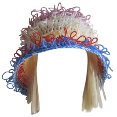 YUGSHNKFC Mädchen-Strick-Fischerhut, Foto-Regenbogen-Hut, Kostüm, handgewebte Strickmütze, Zubehör YUGSHNKFC Mädchen-Strick-Fischerhut, Foto-Regenbogen-Hut, Kostüm, handgewebte Strickmütze, Zubehör von YUGSHNKFC